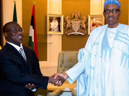 Baru visits Buhari, hands over new NNPC boss, Kyari
