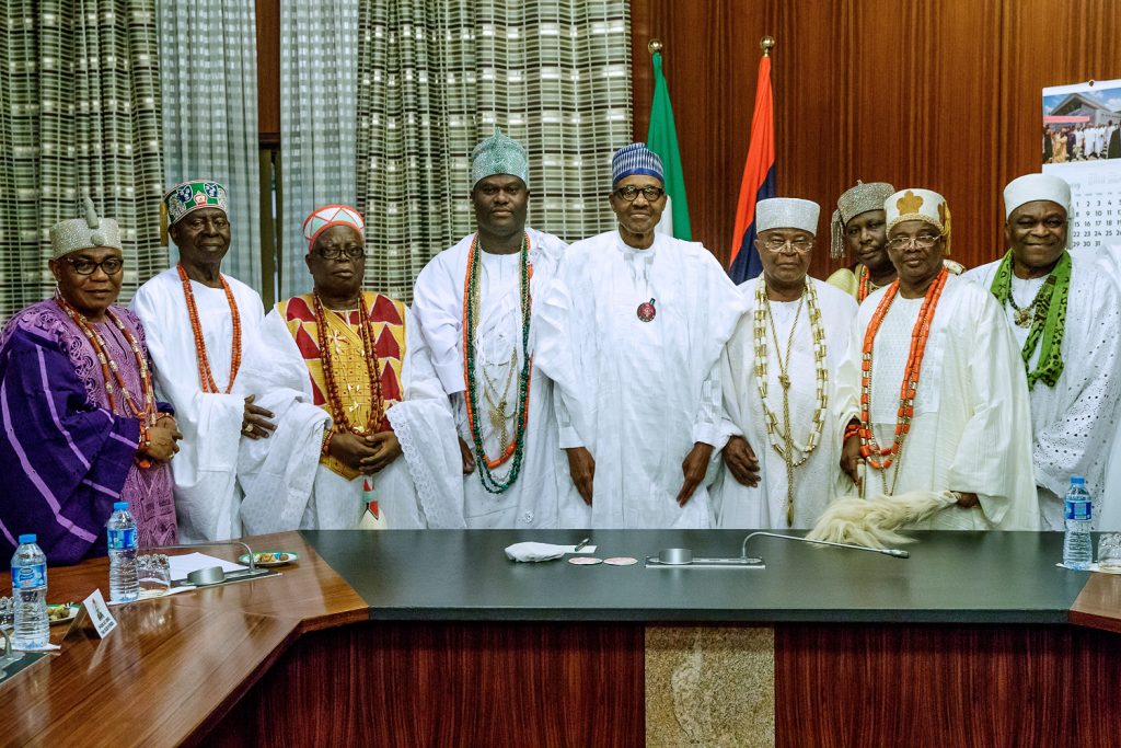 Buhari meets Yoruba obas, reveals plans to fight insecurity with technology