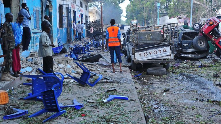 Two journalists killed as suicide car bomb targets hotel