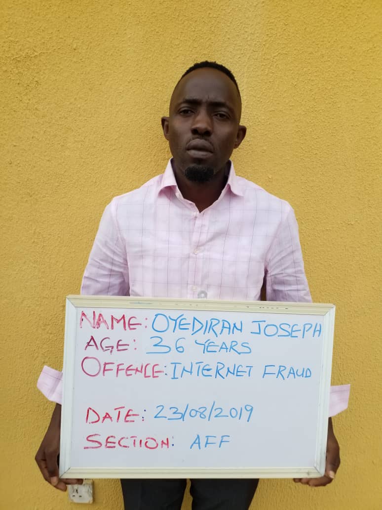 EFCC arrests one of the wanted fraudsters on FBI list, Joseph Oyediran