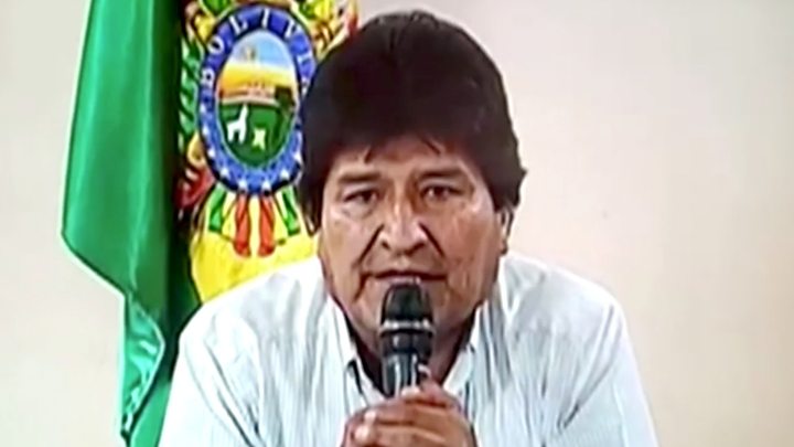 Evo Morales has accepted an offer of political asylum in Mexico a day after resigning as president of Bolivia amid election fraud protests.In a tweet, he said it hurt to be leaving Bolivia but he would return with more "strength and ener