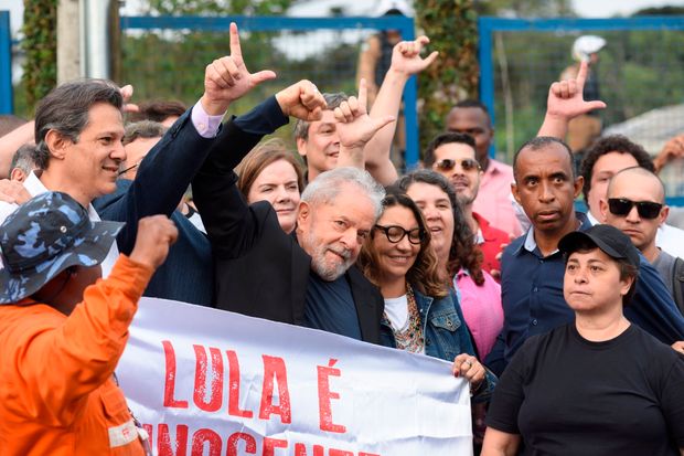 Brazil ex-President Lula walks free from jail