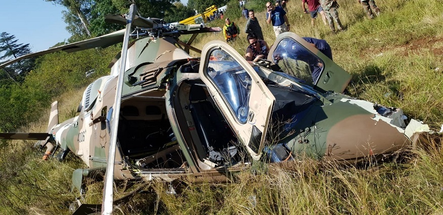 BREAKING: Two people killed as helicopter crashes in Opebi, Lagos
