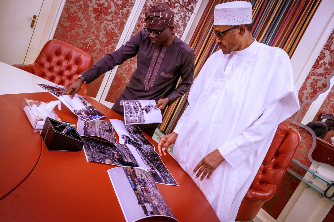 Abule Ado explosions: Sanwo-Olu meets Buhari, gives situation report