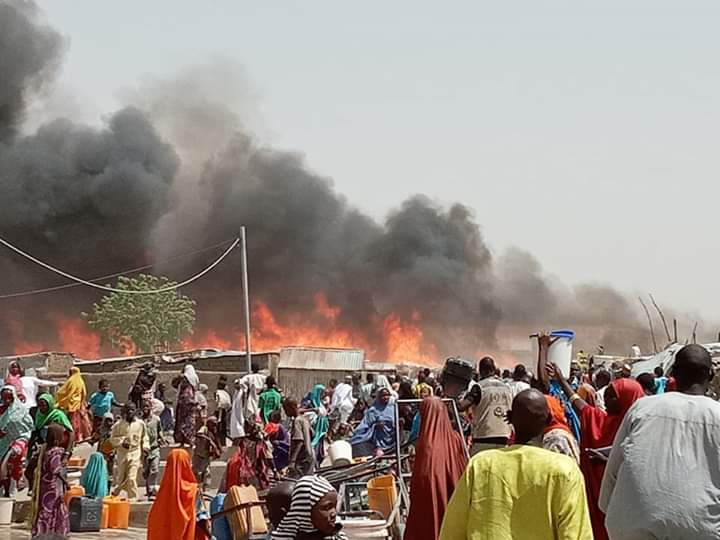 14 persons killed in Borno IDP camp fire outbreak