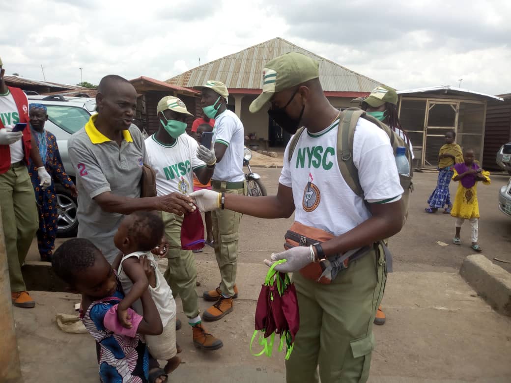 COVID-19: Corps members donate face masks at Akure North