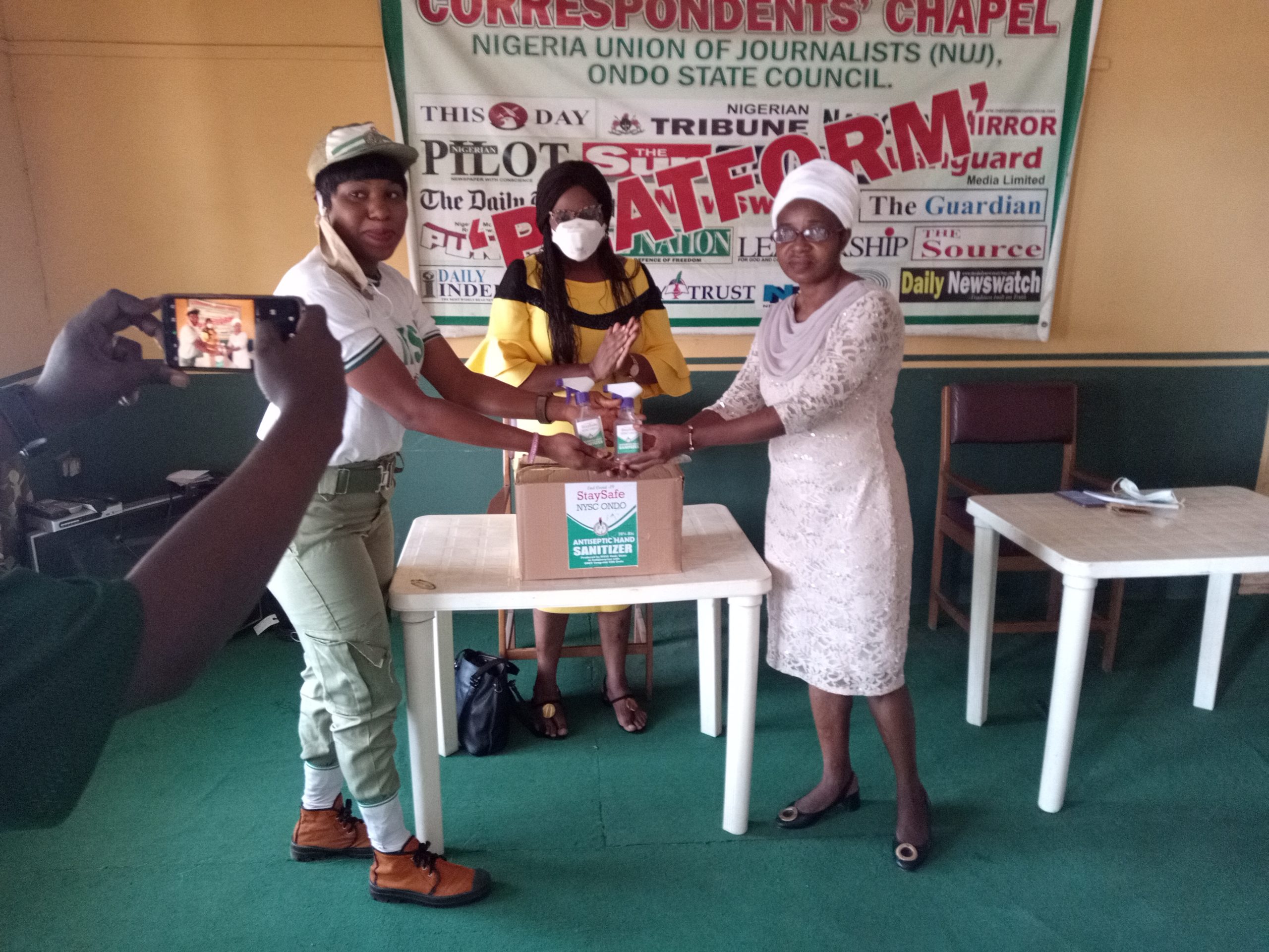 COVID-19: NYSC supports media practitioners, donates sanitisers