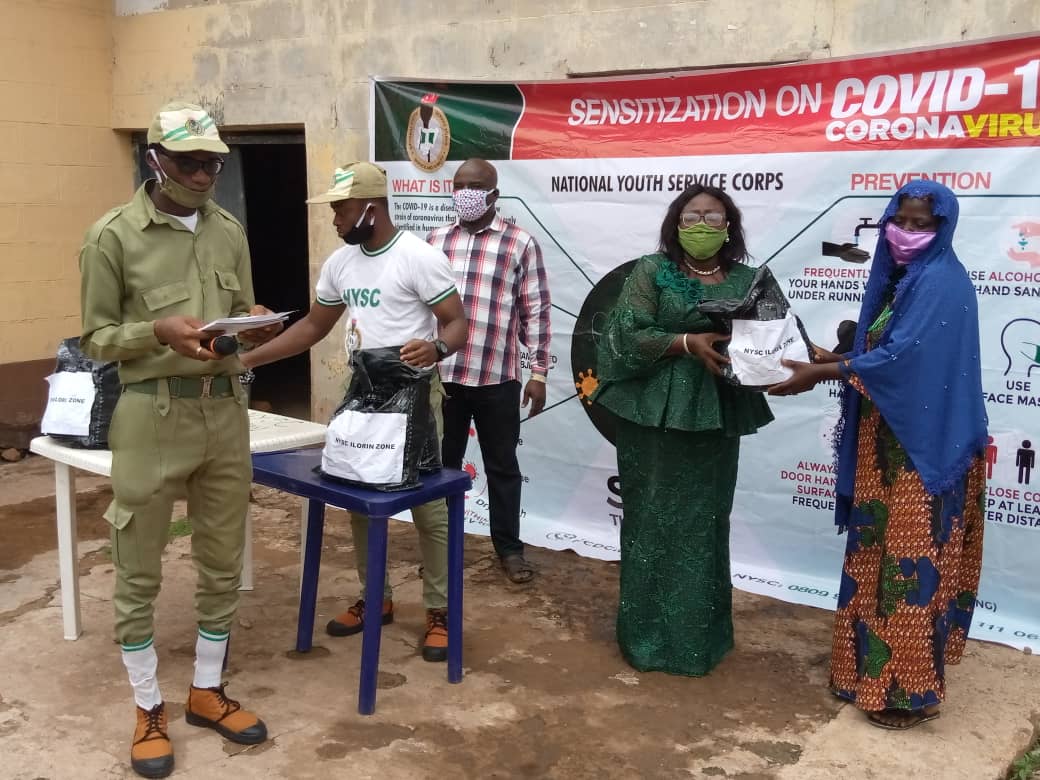COVID-19: Corps members give palliatives to widows, sensitise community