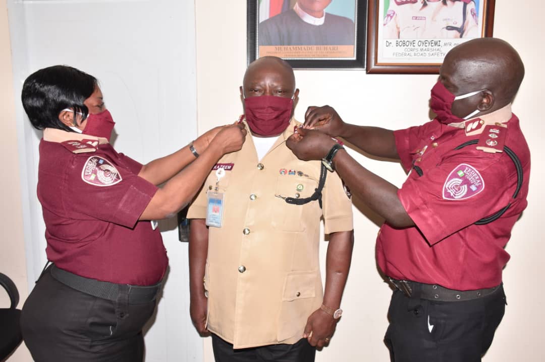 FRSC spokesman, Bisi Kazeem, decorated with Asst Corps Marshal rank