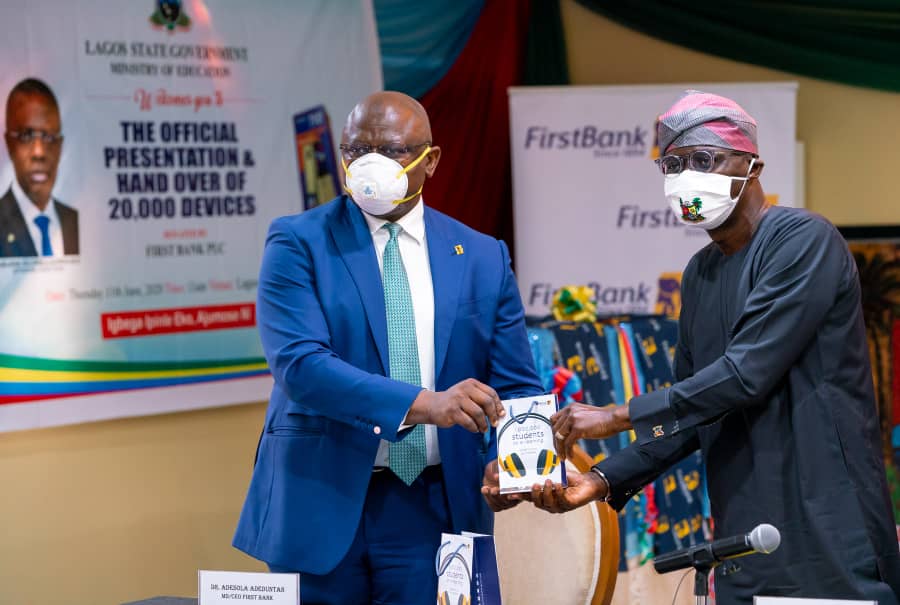 FirstBank presents devices to Lagos towards driving 1million students to e-learning
