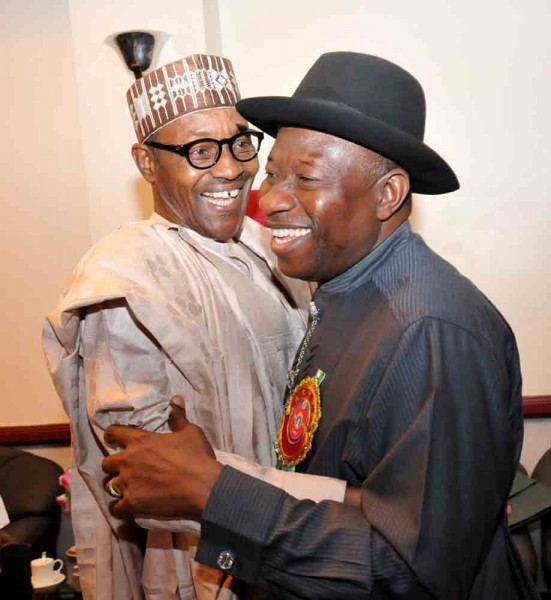 Jonathan in Aso Rock, thanks Buhari for naming railway complex after him