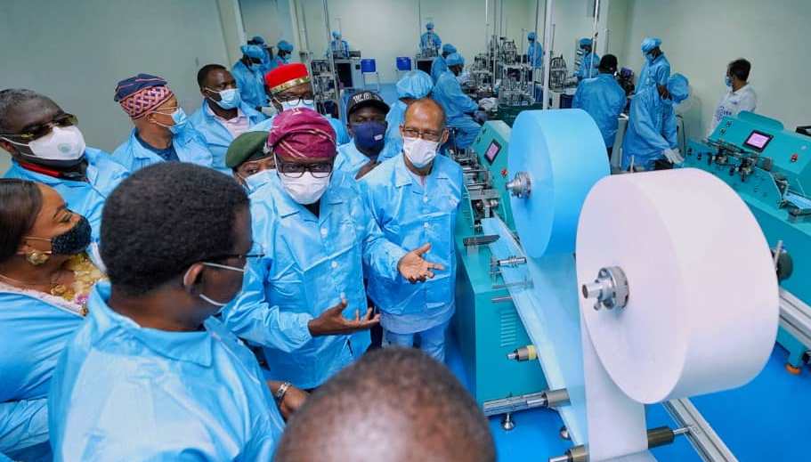 Sanwo-Olu commissions first indigenous medical face mask factory