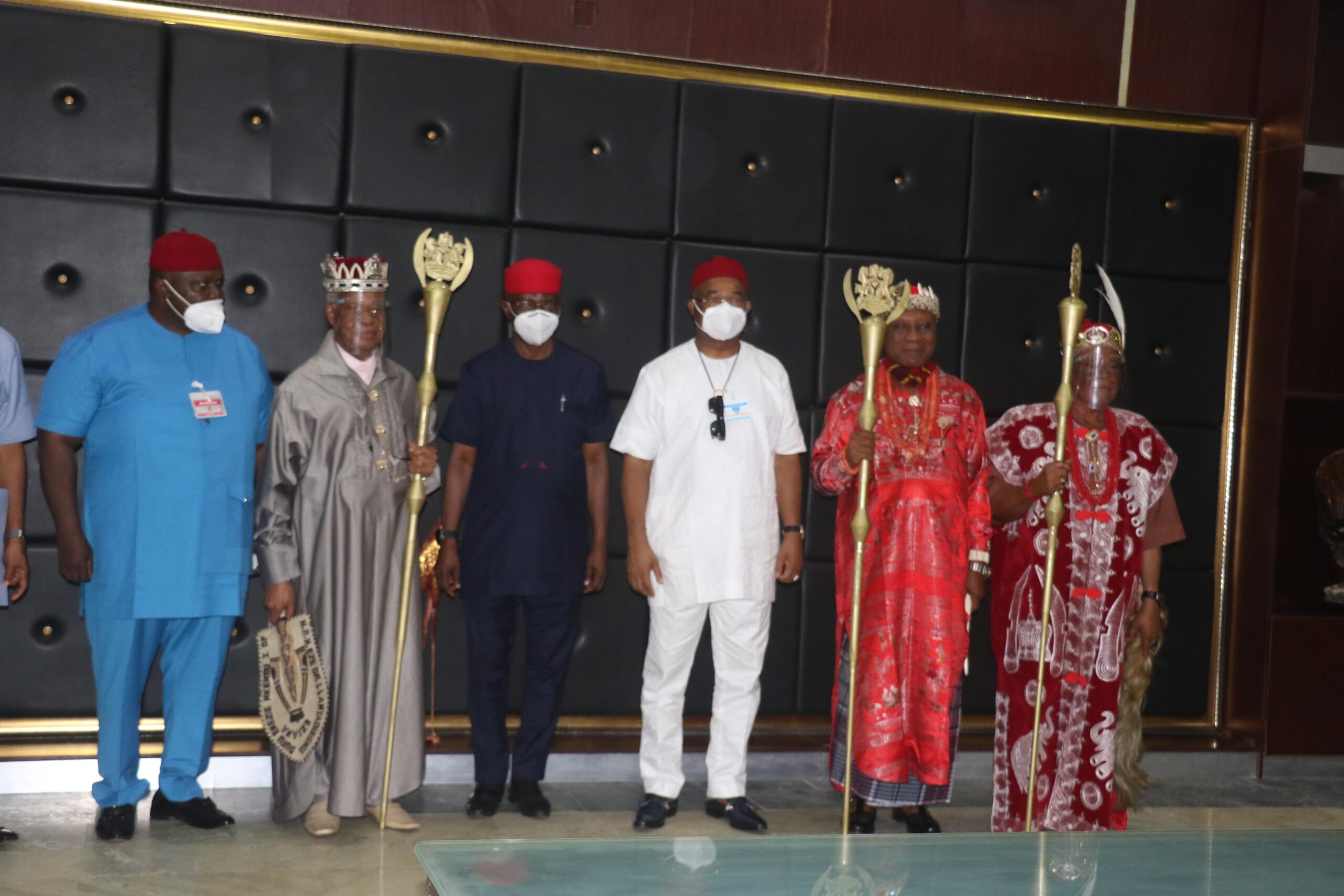 Imo: Uzodimma gives staff of office to three new monarchs