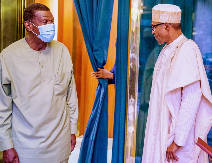 BREAKING: Adeboye visits Buhari at Presidential Villa