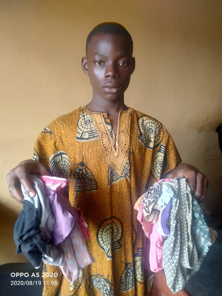 16 years old boy arrested for stealing 14 woman's pants