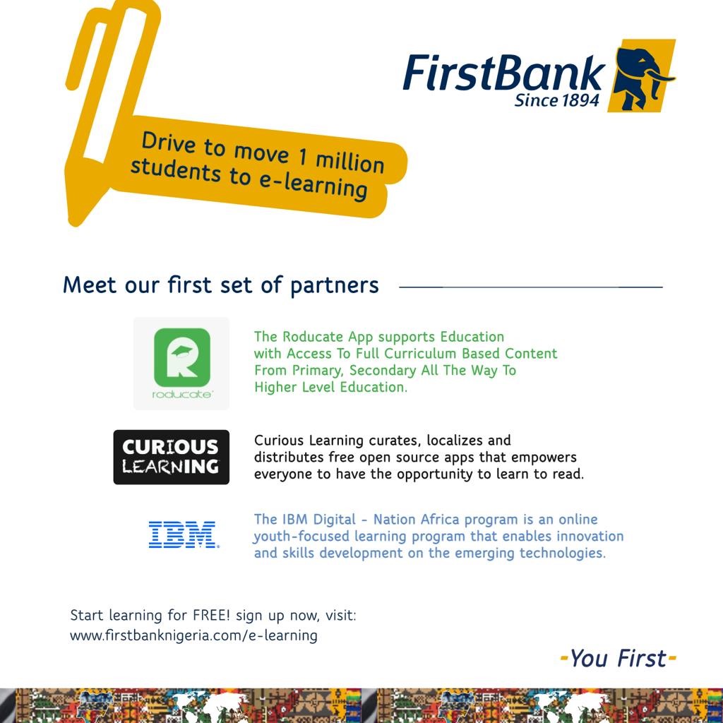 Int’l Literacy Day 2020: FirstBank set the pace with innovative e-learning