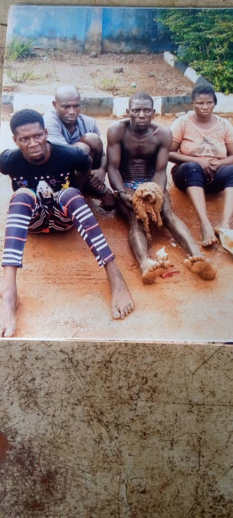 Four persons in police net for being in possession of human skull