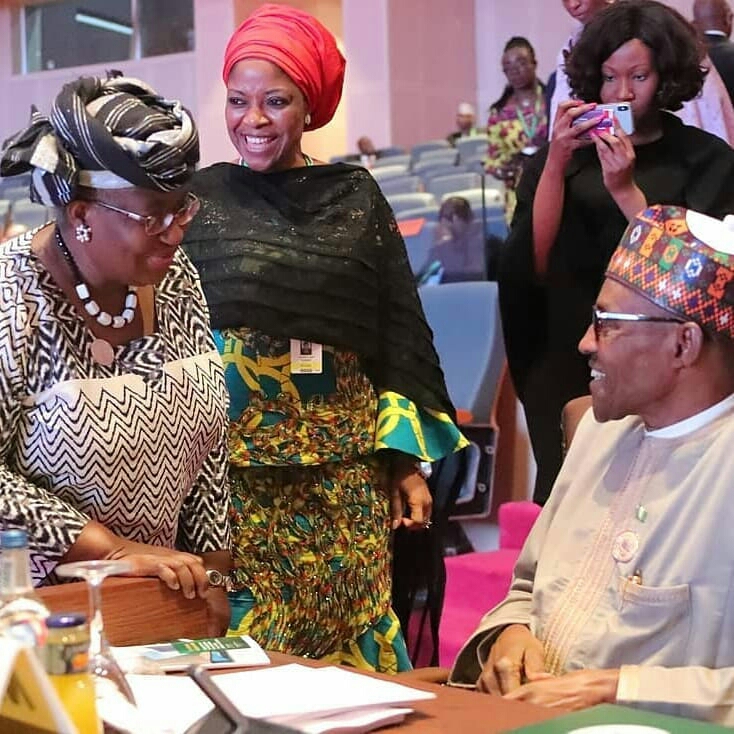 Buhari meets ex-Finance Minister, Ngozi Okonjo-Iweala, at Aso Villa