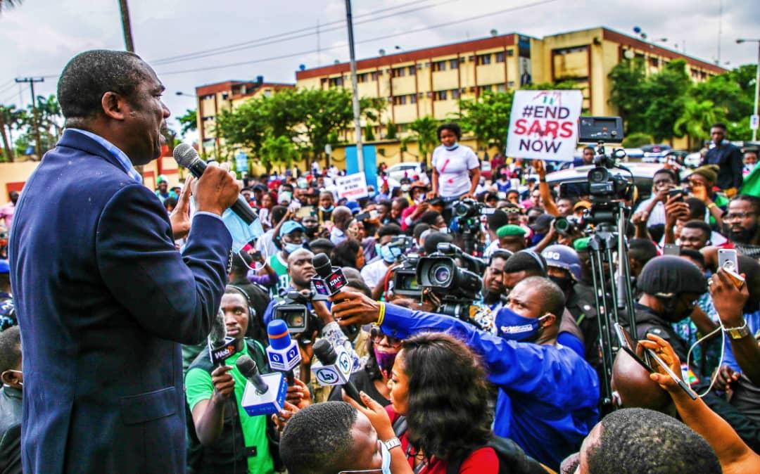 #EndSARS: Lagos deputy governor, Hamzat, engages protesters