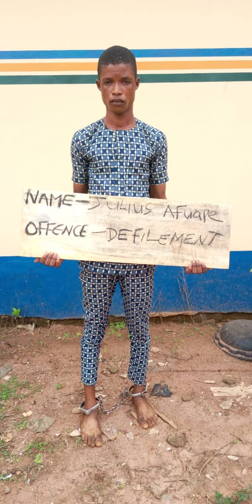 21 years old man in police net for defiling 13 years old girl