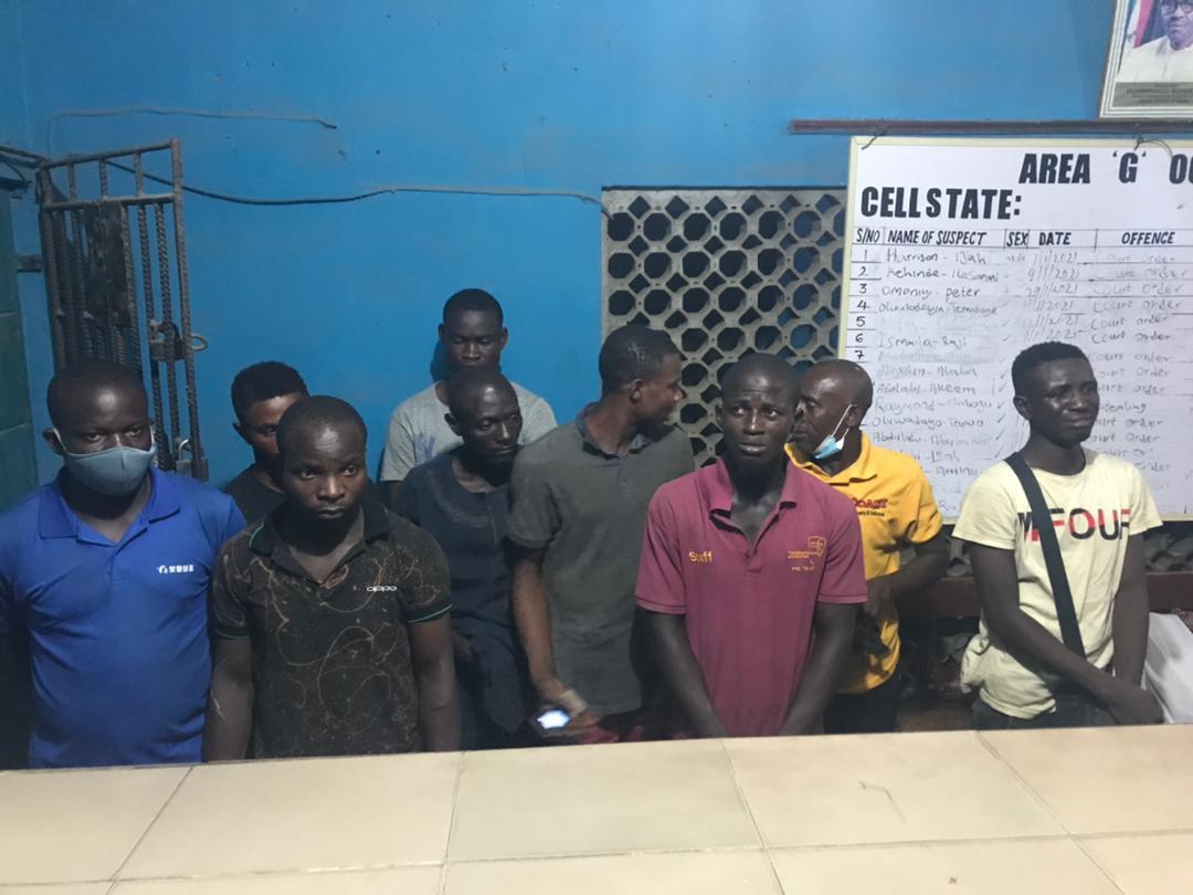 Lagos: Police storm criminal hideouts, arrest 27 suspects