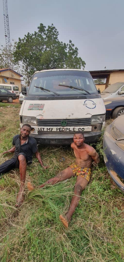 Shagamu Interchange: Two suspected robbers caught in action