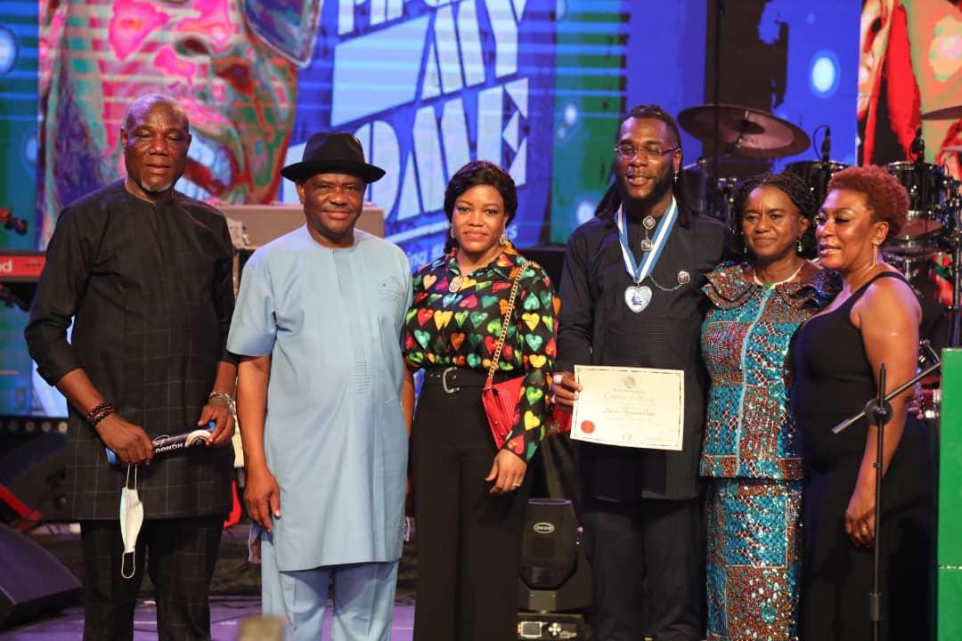 Grammy: Wike bestows Rivers highest award on Burna Boy, showers gifts