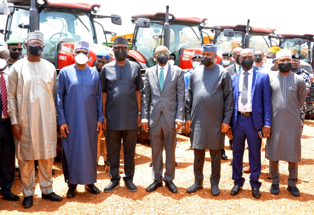 PHOTO NEWS: Gov Sule, Adebayo, Adedeji tour Dangote Sugar refinery