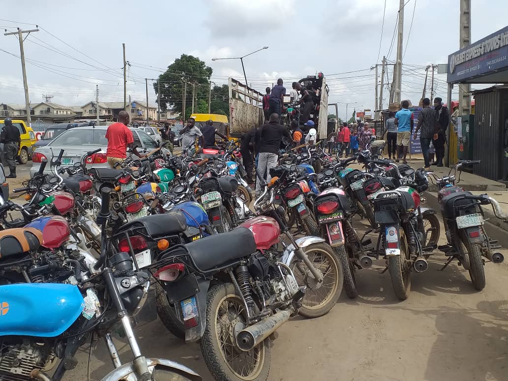 Lagos: Task force impounds 81 motorcycles on restricted routes