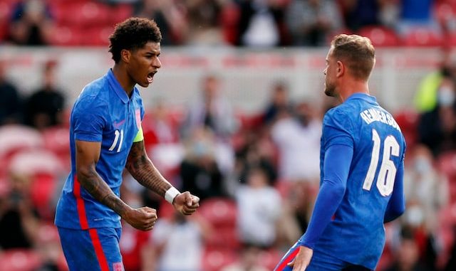Rashford penalty kick seals win after England booed for taking knee