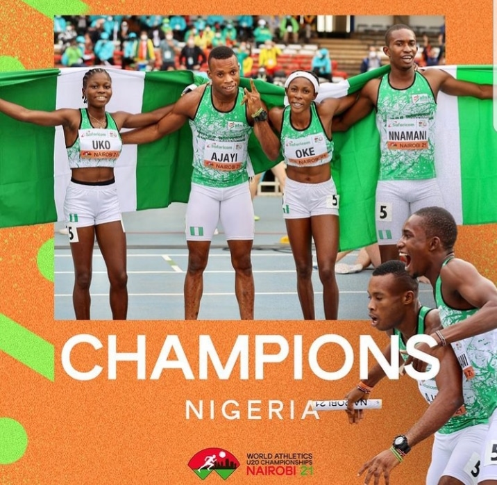World Athletics Under-20: Nigeria win 4 x 400m mixed relay gold
