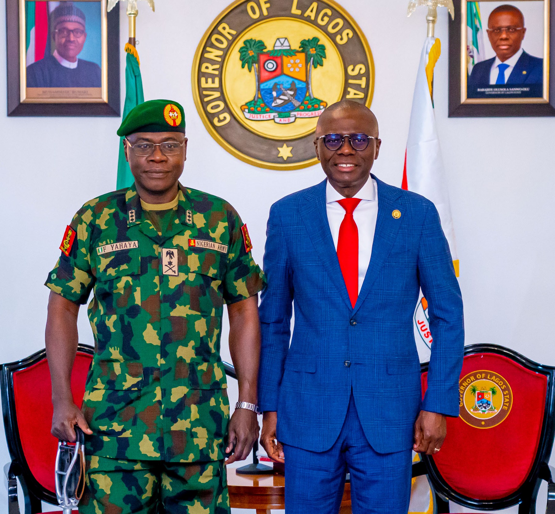 Sanwo-Olu receives COAS, says Lagos' security must remain priority