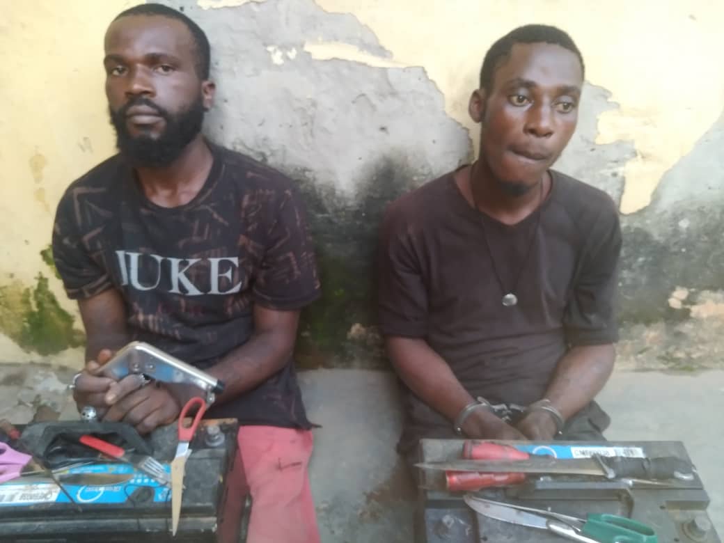 Two arrested while robbing company in Ota