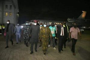 Tinubu returns to Nigeria after knee surgery (+ photos)