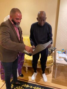 Tinubu and some of the APC members in London
