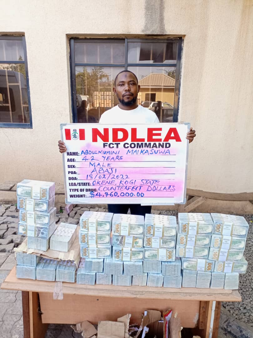 How we intercepted counterfeit $4.7million cash in Abuja -NDLEA