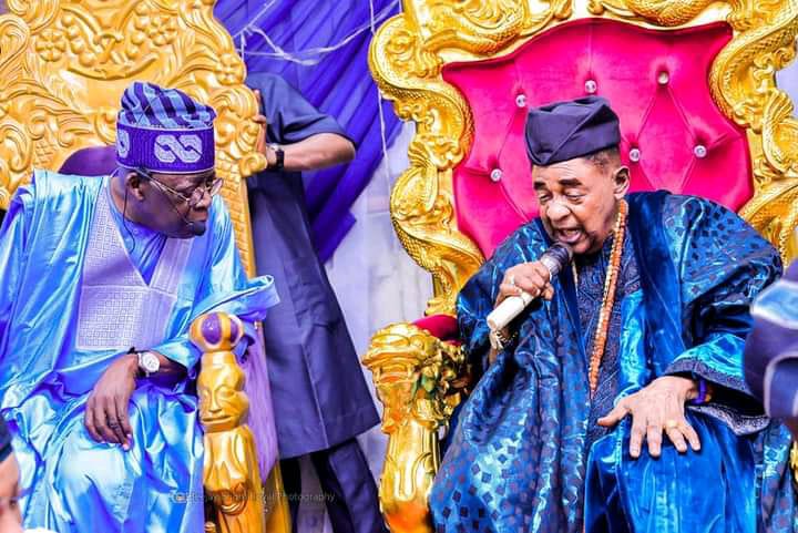 PHOTO NEWS: Tinubu in Oyo, consults with Alaafin over ambition