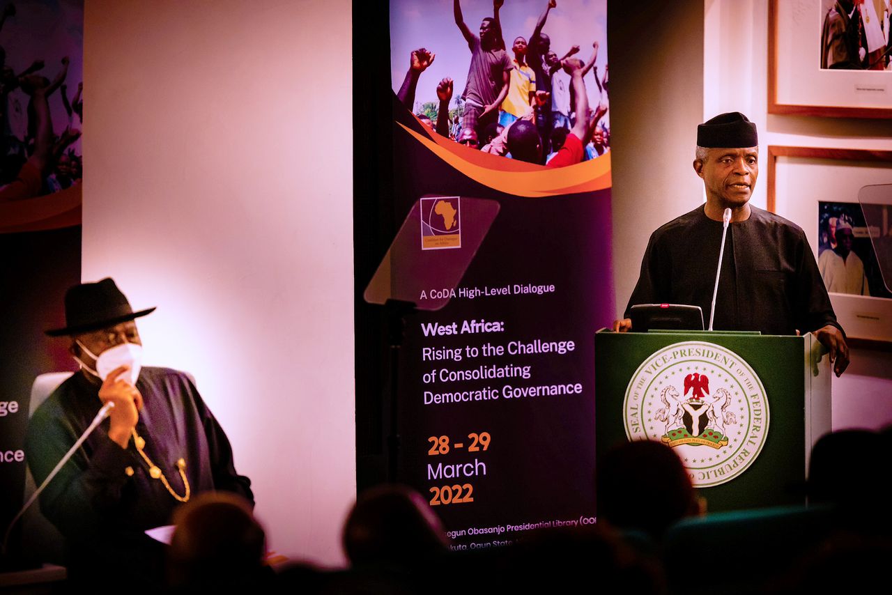 PHOTO NEWS: Osinbajo, Obasanjo, Jonathan at CoDA's meeting
