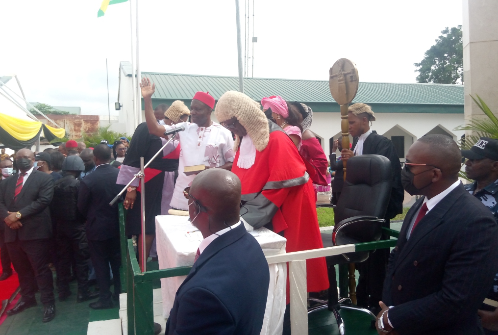 Anambra: Soludo sworn in as governor, Obiano's wife, Bianco Ojukwu fight