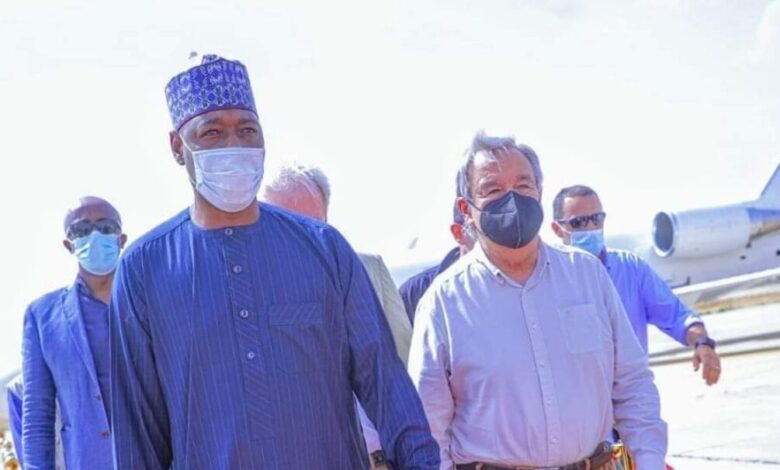 UN Secretary-General in Maiduguri, visits rehabilitation centre, IDP camp