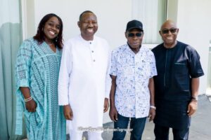 PHOTO NEWS: Former finance minister, Kemi Adeosun, visits Obasanjo