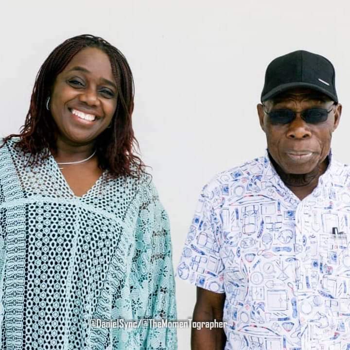 PHOTO NEWS: Former finance minister, Kemi Adeosun, visits Obasanjo