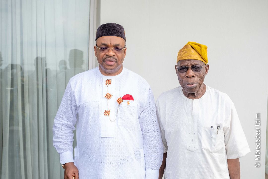 2023: Udom Emmanuel visits Obasanjo, says he's ready to rescue Nigeria