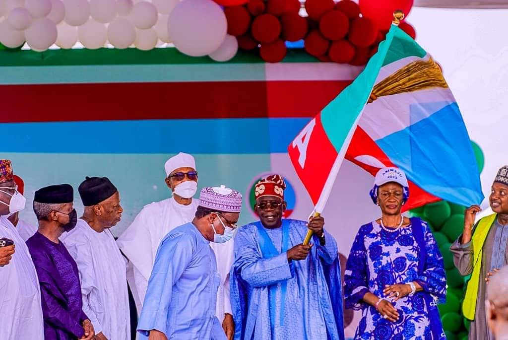 Tinubu thanks delegates, Buhari, says 'we must keep PDP out of power'