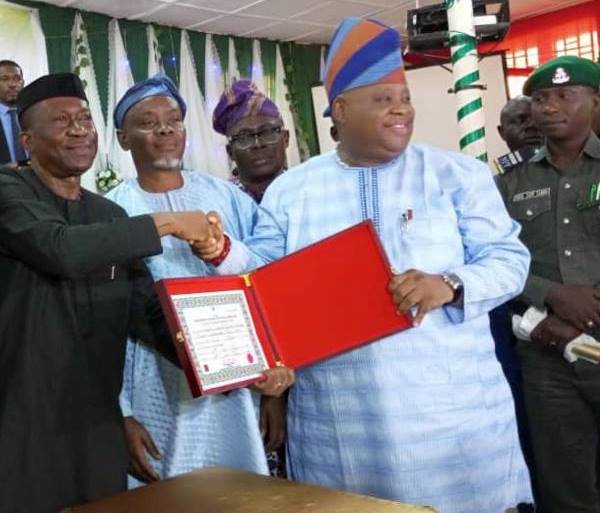Osun guber: INEC presents Certificate of Return to Adeleke, deputy