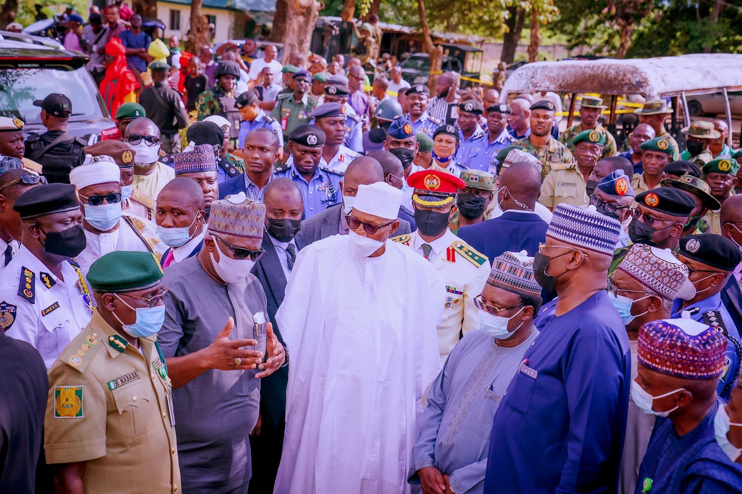 Buhari visits Kuje, expresses disappointment over intelligence system