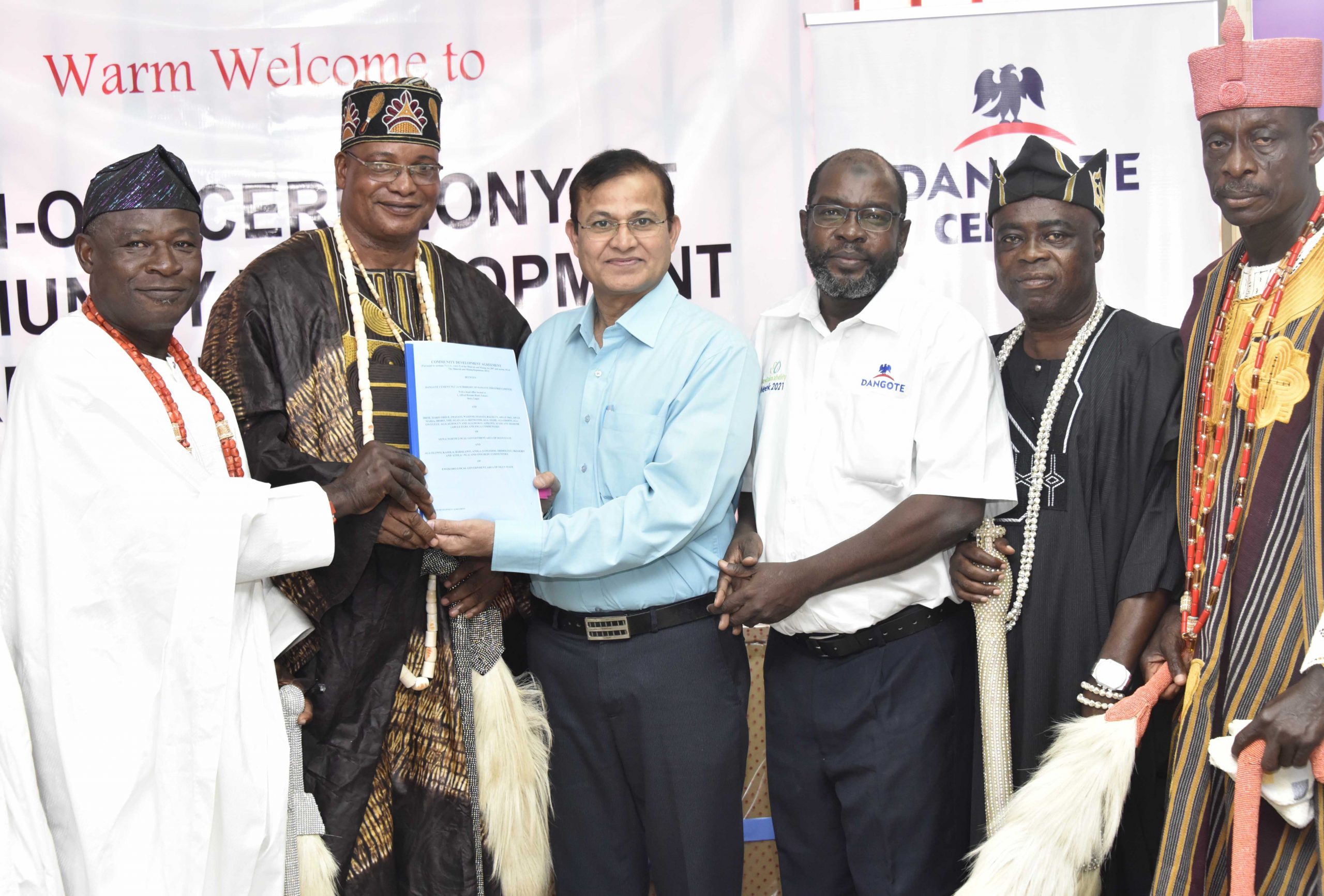 CRS: Dangote Cement signs 5-year CDA with host communities