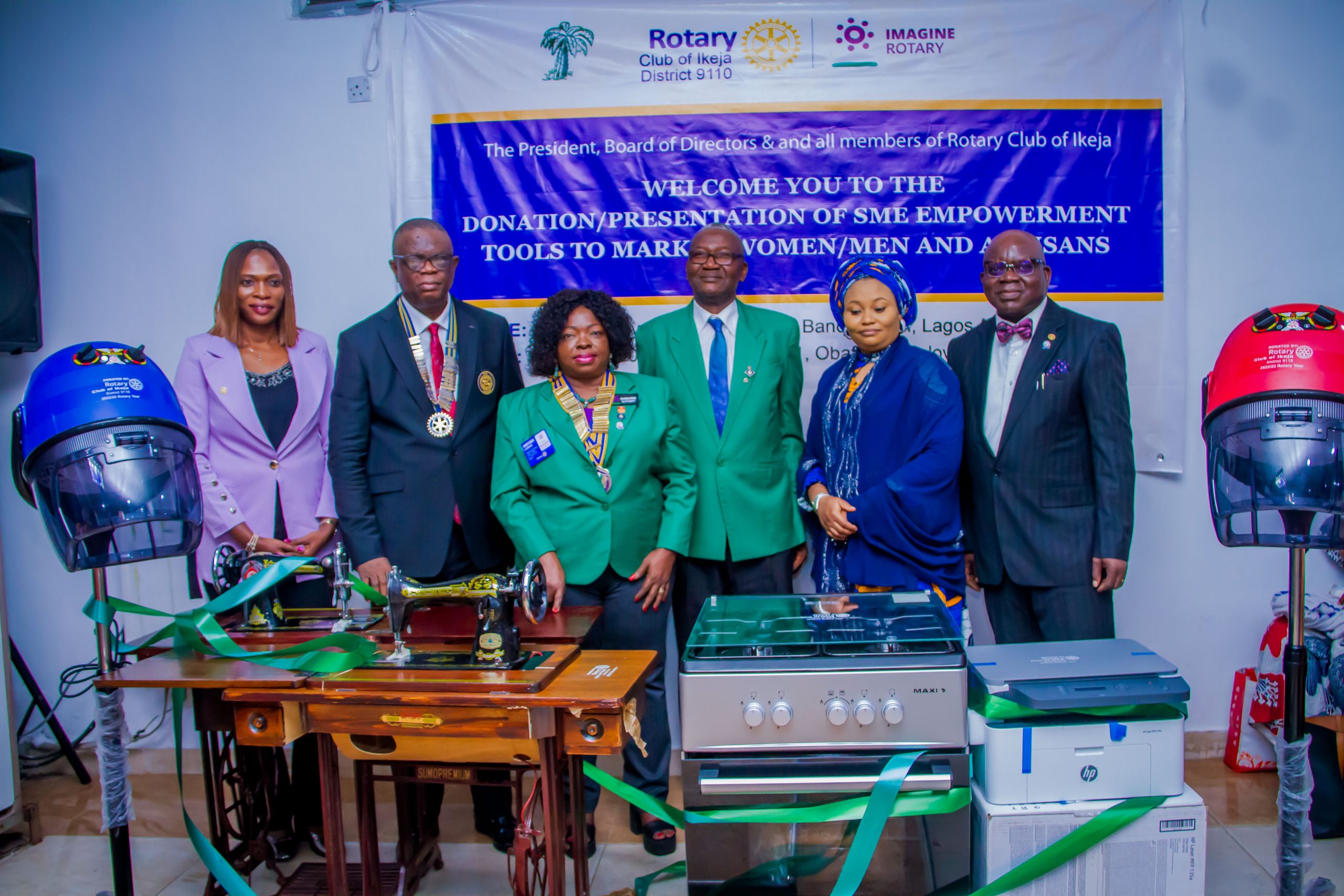 Rotary Club of Ikeja hosts DG Lawson, empowers entrepreneurs, traders