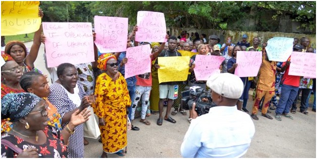 Edo community protests, seeks justice over destroyed property