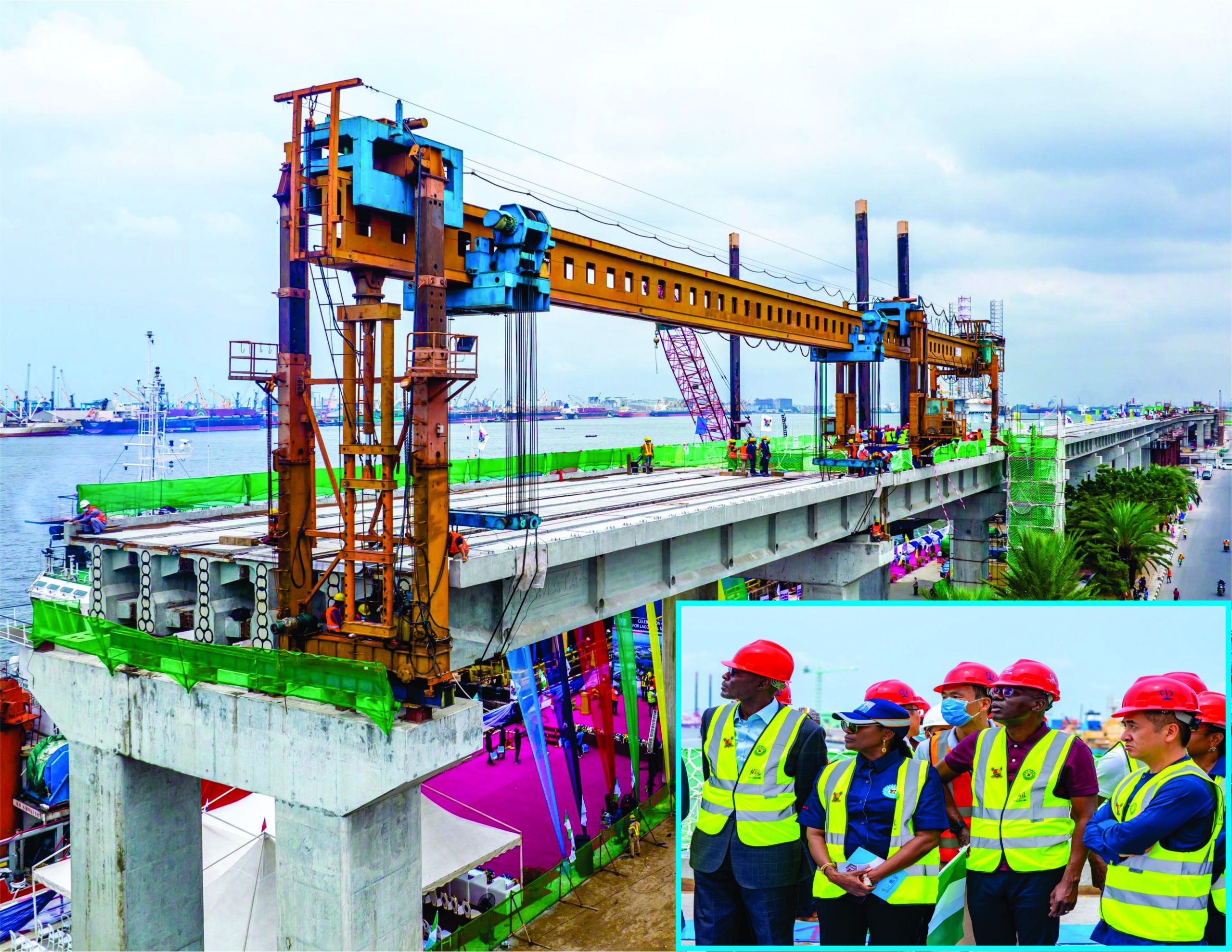 Lagos Blue Rail Line nears completion, final track beam launched